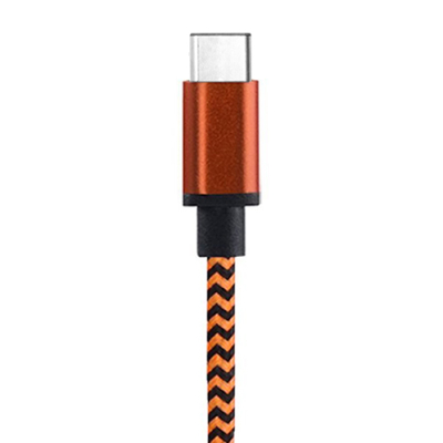 Nylon USB-C kabel 1 meter zigzag