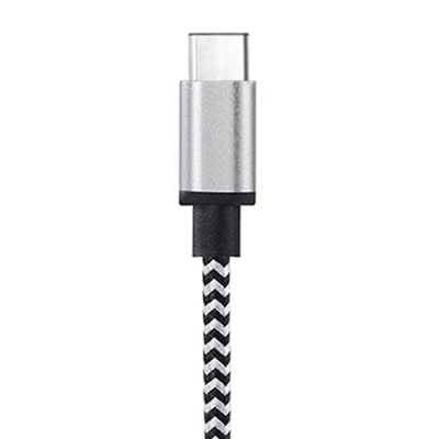Nylon USB-C kabel 1 meter zigzag