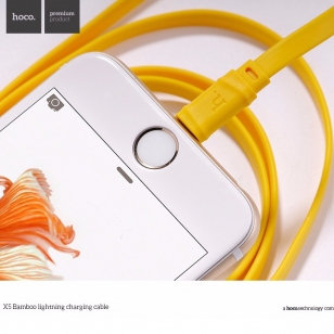 Hoco Bamboo platte Lightning kabel 1 meter