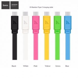 Hoco Bamboo platte USB-C kabel 1 meter
