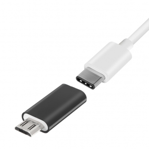USB-C naar micro USB adapter zwart