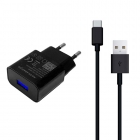 Universele USB-C oplader 2 meter - 2 ampère - zwart