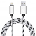 Xinnier nylon Lightning kabel 1 meter wit