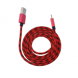 Xinnier nylon Lightning kabel 1 meter rood