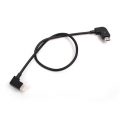 Lightning naar micro USB kabel haaks 30 cm