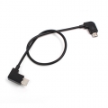 Micro USB naar USB-C data kabel haaks 30 cm