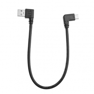 Haakse USB-C 3.1 naar USB 3.0 links kabel 30 cm zwart