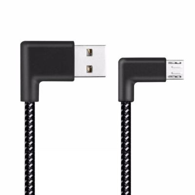 Nylon haakse micro USB naar USB kabel 1 meter