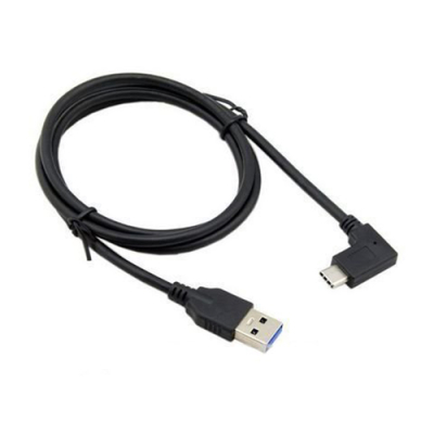 Haakse USB-C 3.1 naar USB 3.0 kabel 1 meter zwart