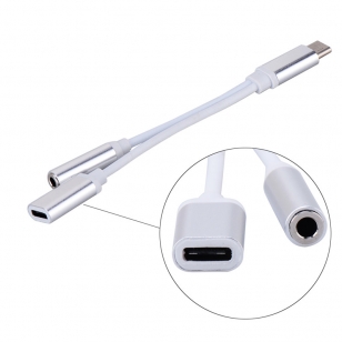 USB-C naar aux en USB-C adapter