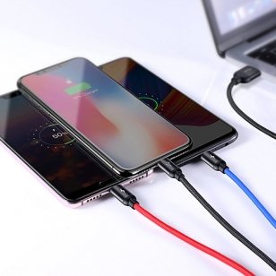 Baseus Lightning, micro USB en USB-C kabel 30 centimeter
