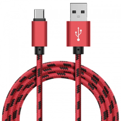 Xinnier nylon USB-C kabel 1 meter rood