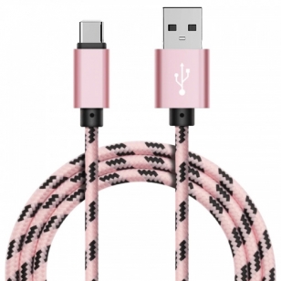 Xinnier nylon USB-C kabel 1 meter roségoud
