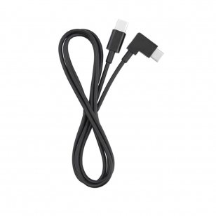 USB-C kabel male-male haaks 1 meter zwart