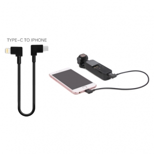 Lightning naar USB-C data kabel haaks 30 cm