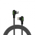 Mcdodo nylon haakse Lightning naar USB-C kabel 1,2 meter