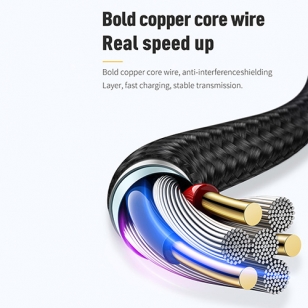 Mcdodo nylon haakse Lightning naar USB-C kabel 1,2 meter