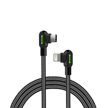 Mcdodo nylon haakse Lightning naar USB-C kabel 1,2 meter