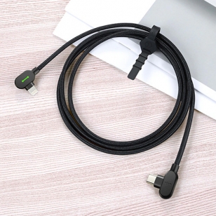Mcdodo nylon haakse Lightning naar USB-C kabel 1,2 meter