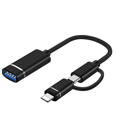 Lightning en USB-C naar USB 3.0 adapter - OTG kabel